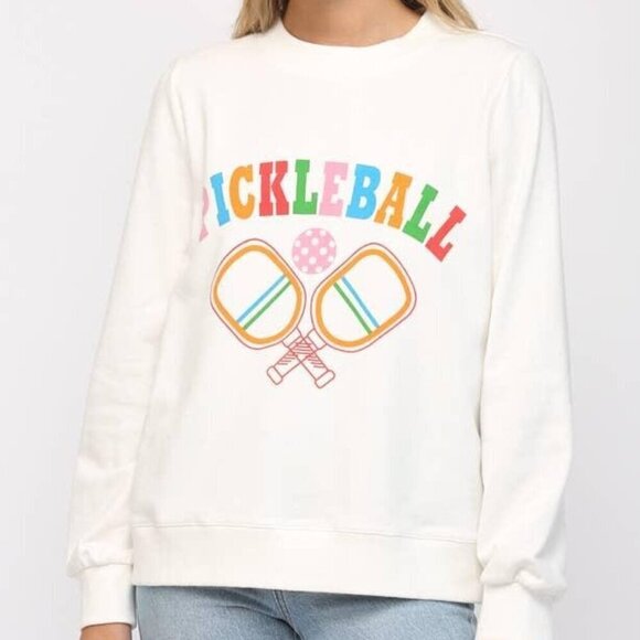 Pickleball Multi Color Print Sweatshirt - Picture 2 of 9
